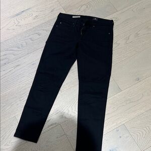 Ag Adriano Goldschmied Black Stevie Ankle Petite Jeans